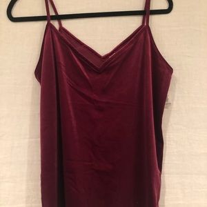 Velvet maroon Tank Top